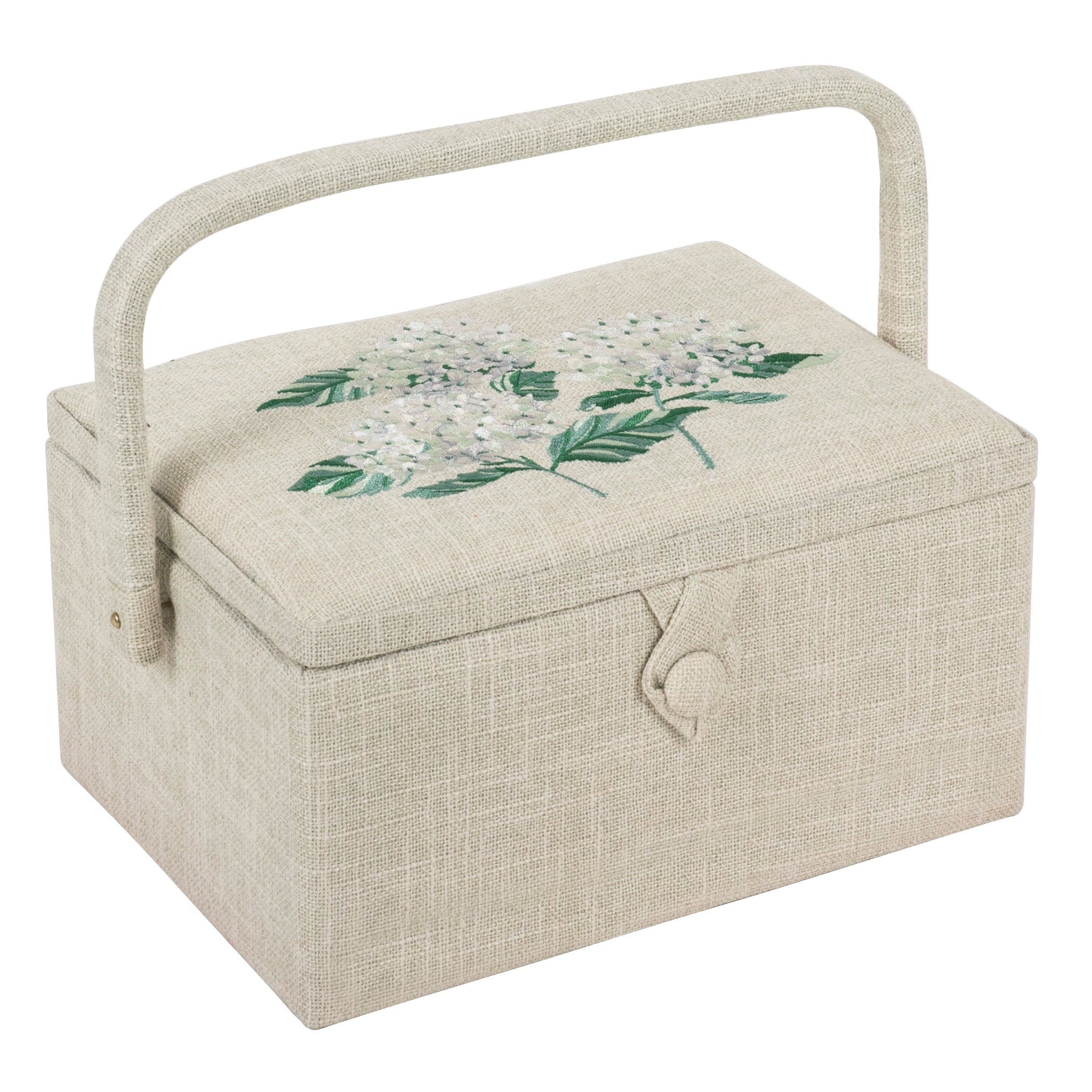 Sewing Box (M): Embroidered: Hydrangea | Fabriques