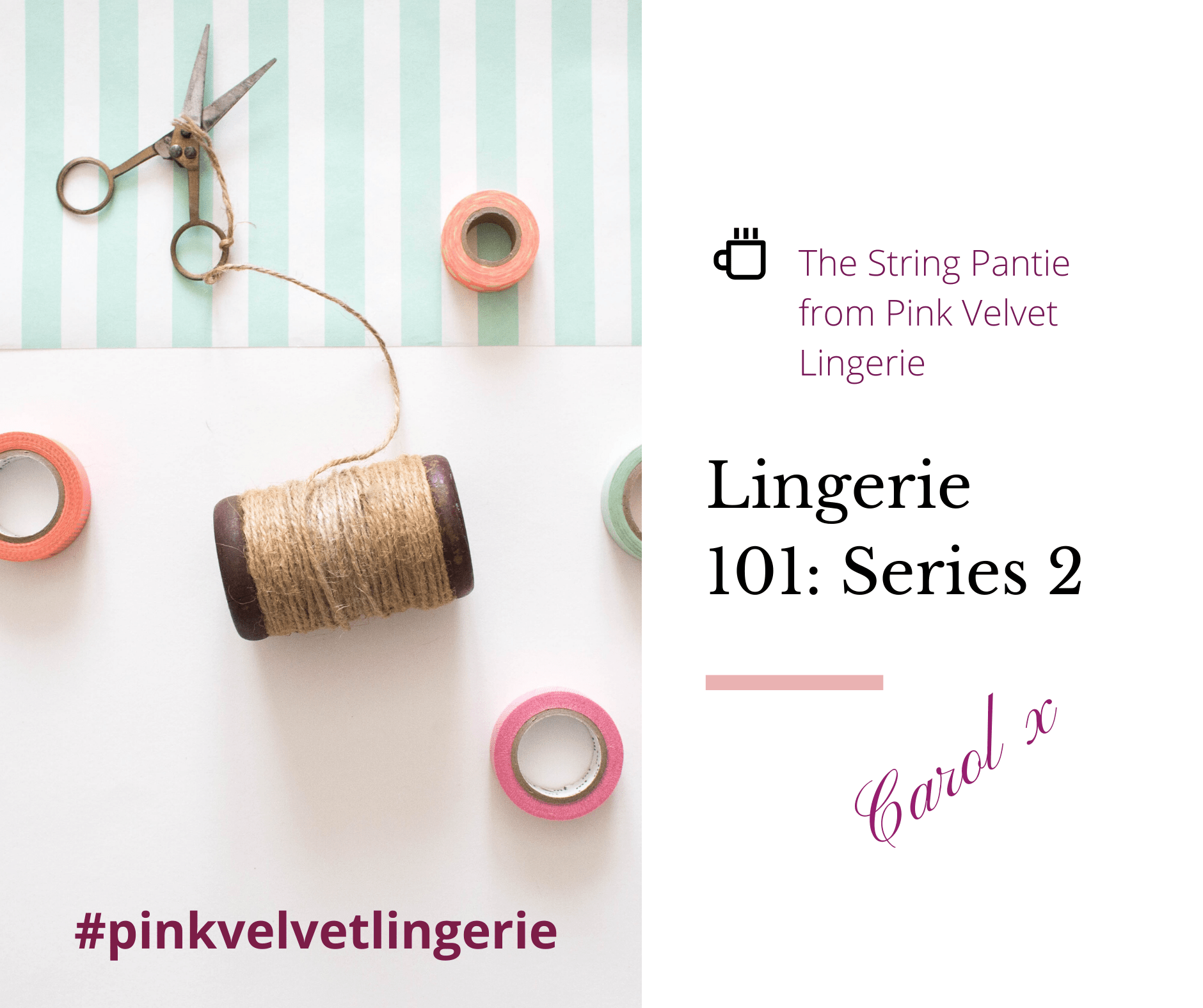 Lingerie 101: Series 2: The Self Drafted String Pantie | Fabriques