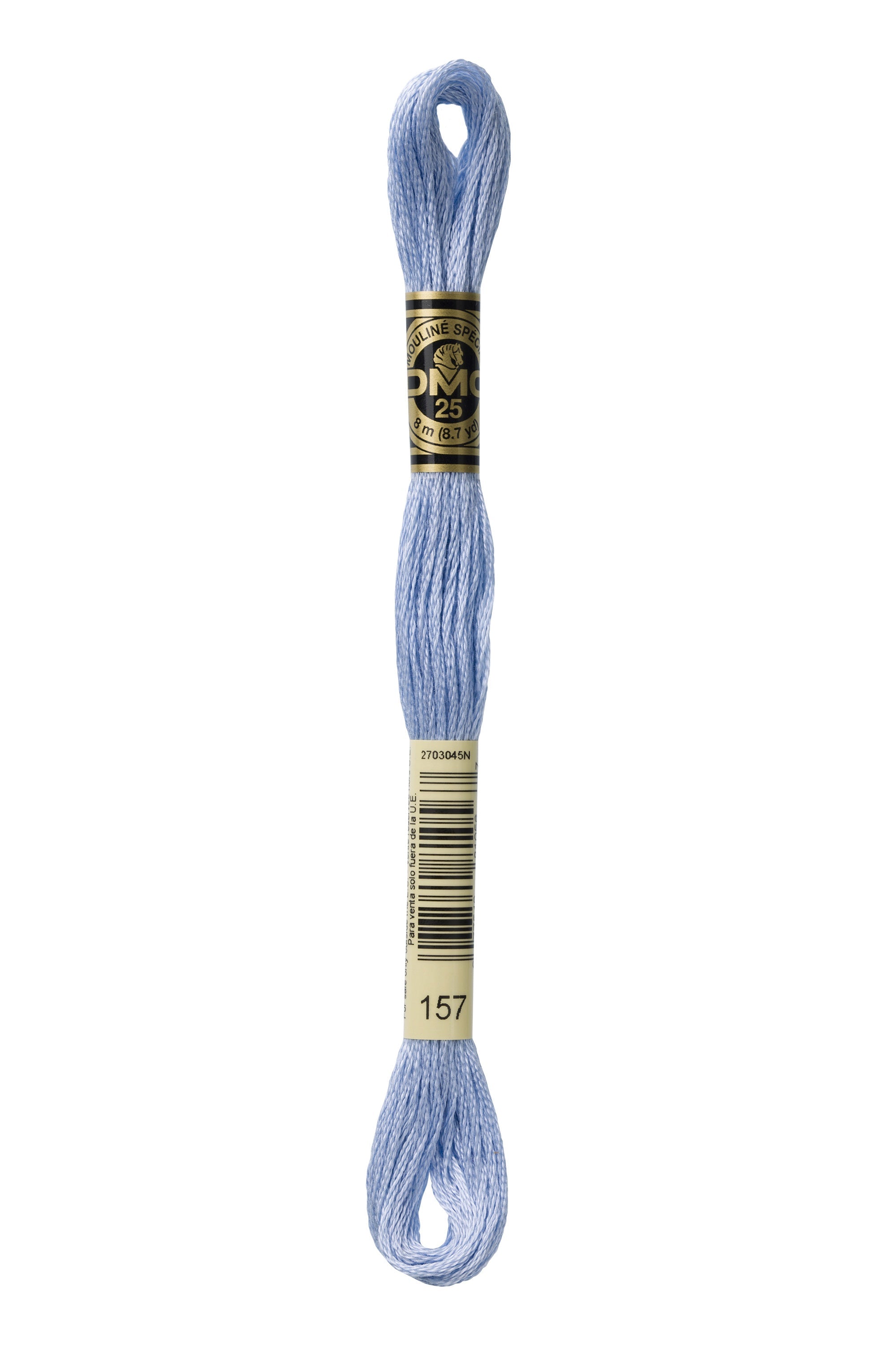 DMC: Mouliné Spécial: Embroidery Thread: Shades of Blue: 100% Cotton, 8m - 0