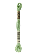 DMC: Mouliné Spécial: Embroidery Thread shades of green: 100% Cotton, 8m-7