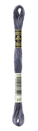 DMC: Mouliné Spécial: Embroidery Thread shades of black and grey: 100% Cotton, 8m-21