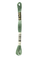 DMC: Mouliné Spécial: Embroidery Thread shades of green: 100% Cotton, 8m-15