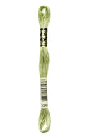 DMC: Mouliné Spécial: Embroidery Thread shades of green: 100% Cotton, 8m-19