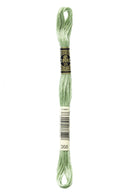DMC: Mouliné Spécial: Embroidery Thread shades of green: 100% Cotton, 8m-24