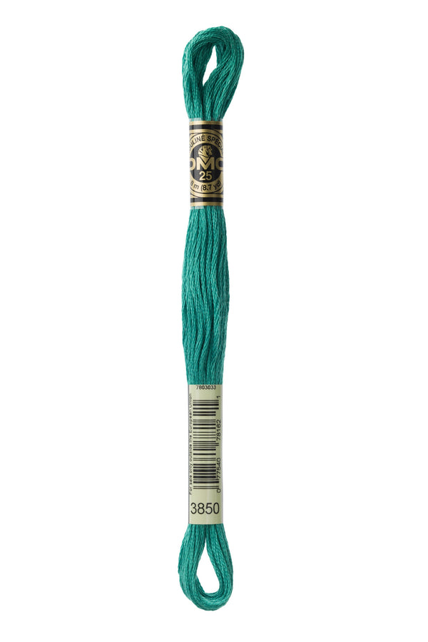 DMC: Mouliné Spécial: Embroidery Thread shades of green: 100% Cotton, 8m