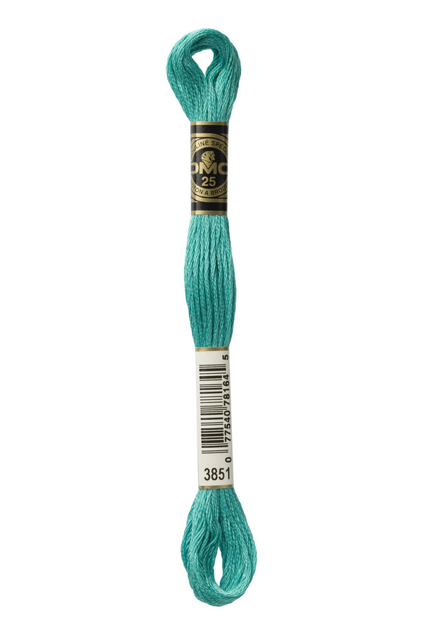 DMC: Mouliné Spécial: Embroidery Thread shades of green: 100% Cotton, 8m