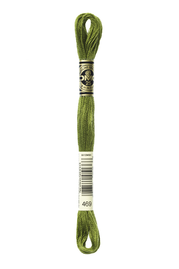 DMC: Mouliné Spécial: Embroidery Thread shades of green: 100% Cotton, 8m