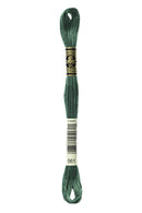 DMC: Mouliné Spécial: Embroidery Thread shades of green: 100% Cotton, 8m-46