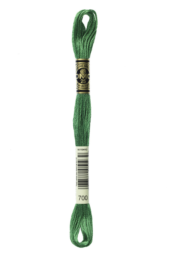 DMC: Mouliné Spécial: Embroidery Thread shades of green: 100% Cotton, 8m