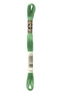 DMC: Mouliné Spécial: Embroidery Thread shades of green: 100% Cotton, 8m