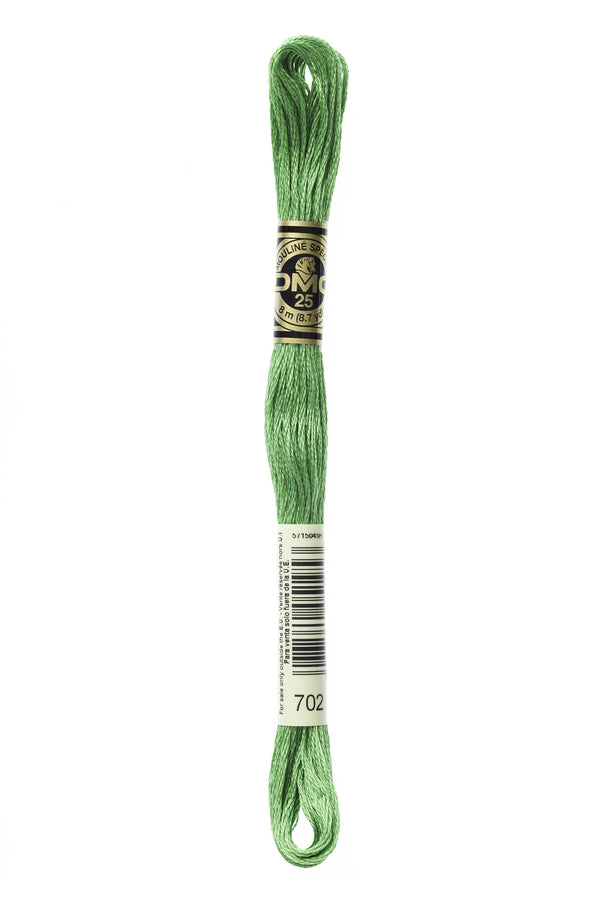 DMC: Mouliné Spécial: Embroidery Thread shades of green: 100% Cotton, 8m