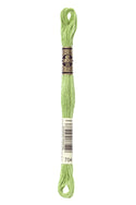 DMC: Mouliné Spécial: Embroidery Thread shades of green: 100% Cotton, 8m