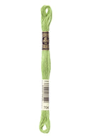 DMC: Mouliné Spécial: Embroidery Thread shades of green: 100% Cotton, 8m-57