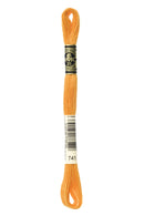 DMC: Mouliné Spécial: Embroidery Thread shades of Orange & Yellow: 100% Cotton, 8m-38