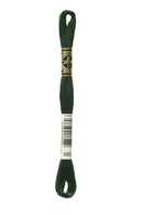 DMC: Mouliné Spécial: Embroidery Thread shades of green: 100% Cotton, 8m-63