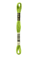 DMC: Mouliné Spécial: Embroidery Thread shades of green: 100% Cotton, 8m-68