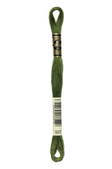 DMC: Mouliné Spécial: Embroidery Thread shades of green: 100% Cotton, 8m