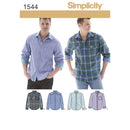 Simplicity Sewing Pattern 1544 Men’s Shirt with Fabric Variations-1
