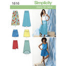 Simplicity Sewing Pattern 1616 Misses' Knit or Woven Skirts-1
