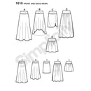 Simplicity Sewing Pattern 1616 Misses' Knit or Woven Skirts-5