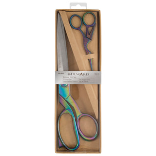 Milward Scissors: Gift Set: Dressmaking (25cm) and Embroidery (25cm 11.5cm): Rainbow