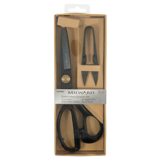 Milward Scissors: Gift Set: Dressmaking Scissors: Heavy Duty and Thread Snips ( 23cm 10cm): Black