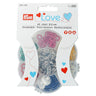 Prym Love : Pinces à cheveux en tissu, boîte en forme de cœur : 2,6 cm : 40 pièces 