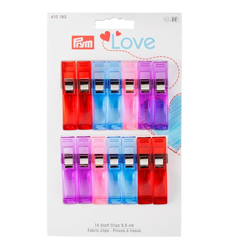 Prym Love: Fabric Clips 5.5cm: 14 Pieces