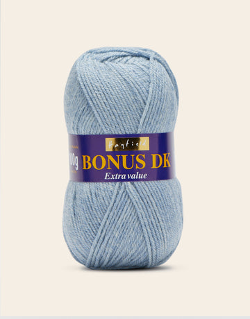 Buy sky-marl Hayfield: Bonus DK, Double Knit Acrylic Yarn, 100g