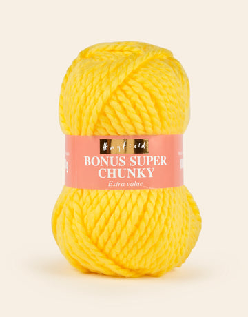 Buy bright-lemon Hayfield: Bonus Super Chunky: Acrylic Yarn: 100gms