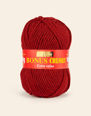 Buy claret Hayfield: Bonus Chunky Acrylic Yarn, 100g
