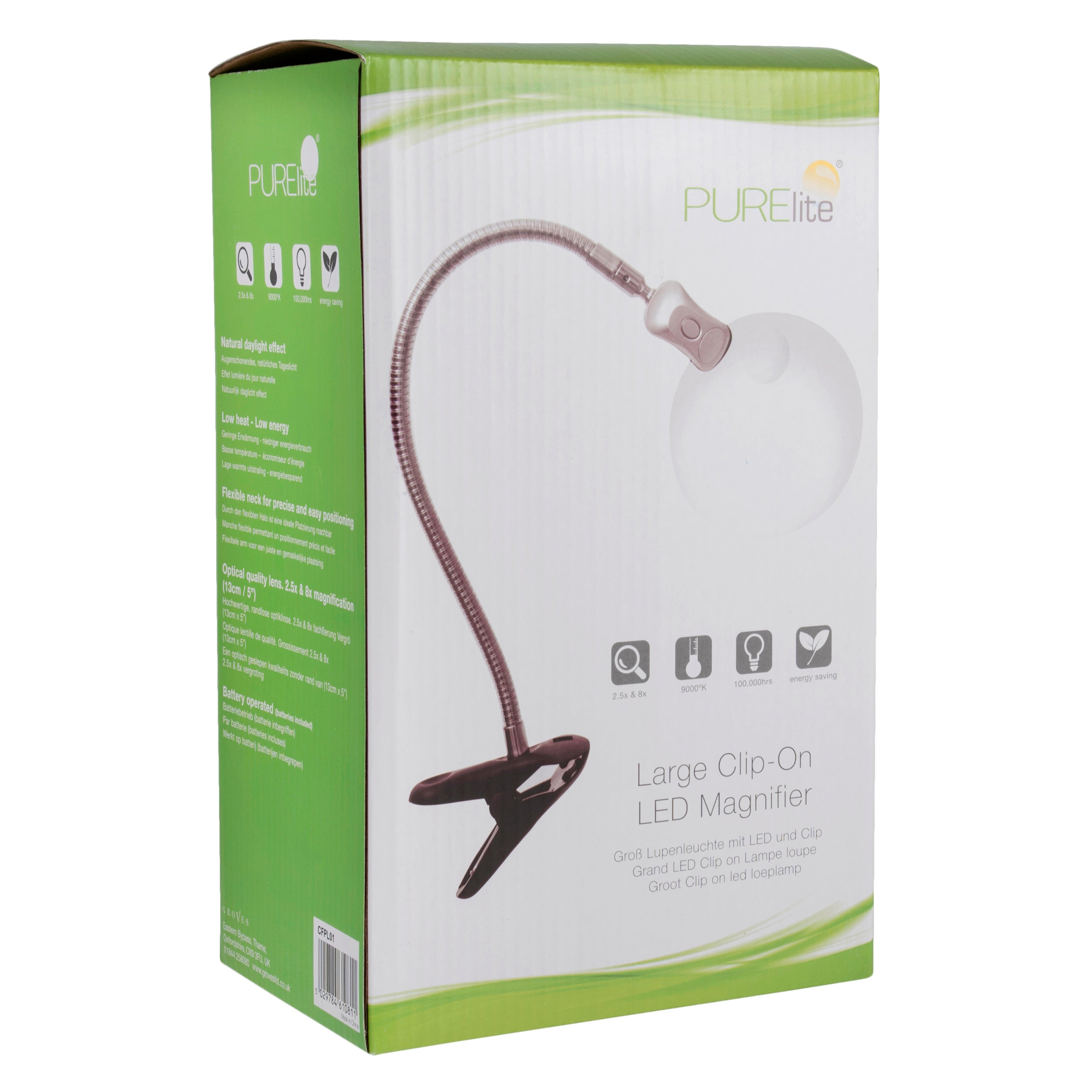 Purelite Clip-On Lamp | Clip‑On for Sewing, Crafts & Reading | CFPL01