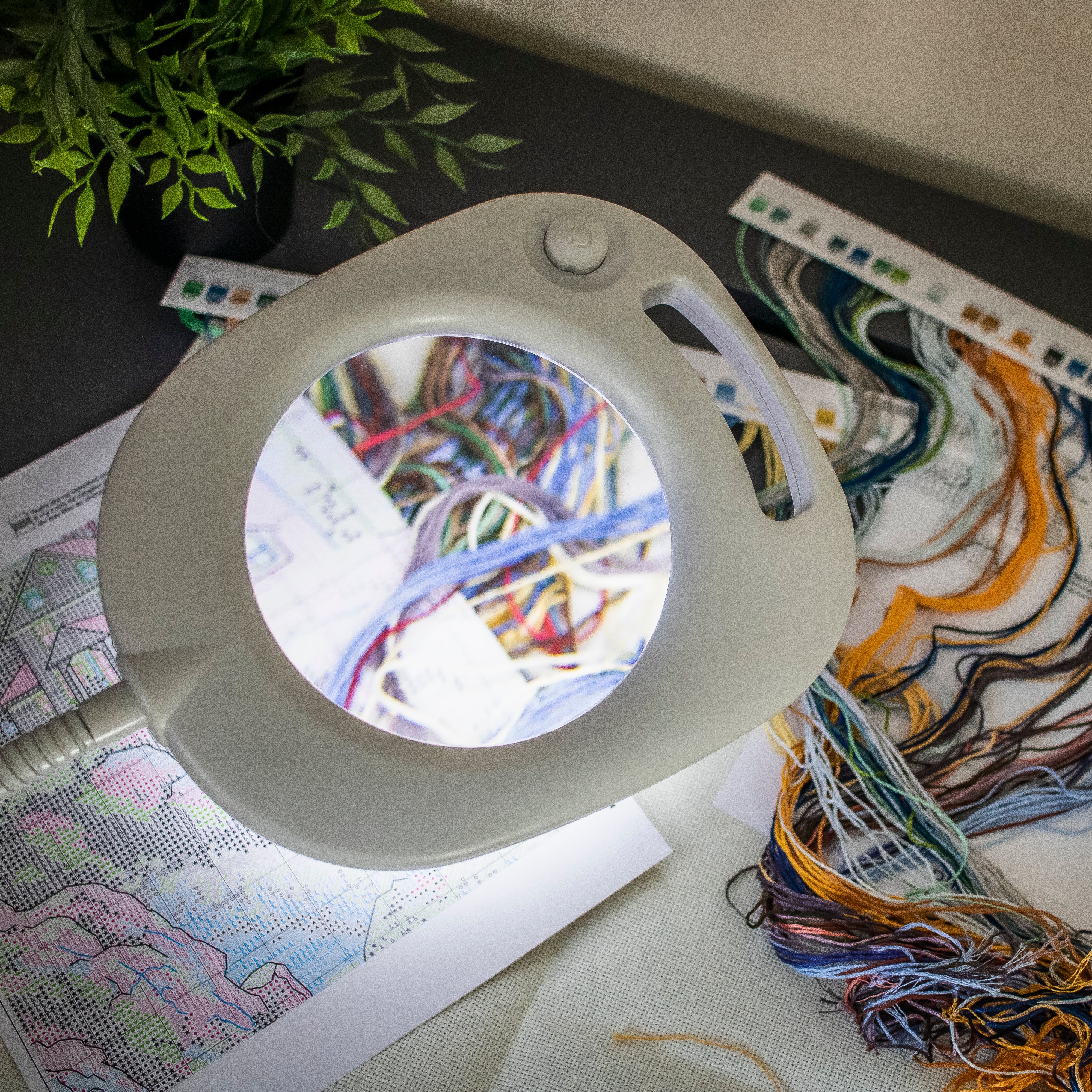 Purelite Magnifying Lamp | Multi‑Function Craft | LED for Sewing, Crafts & Reading | CFPL14