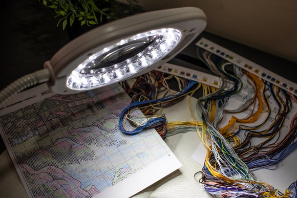 Purelite Magnifying Lamp | Multi‑Function Craft | LED for Sewing, Crafts & Reading | CFPL14