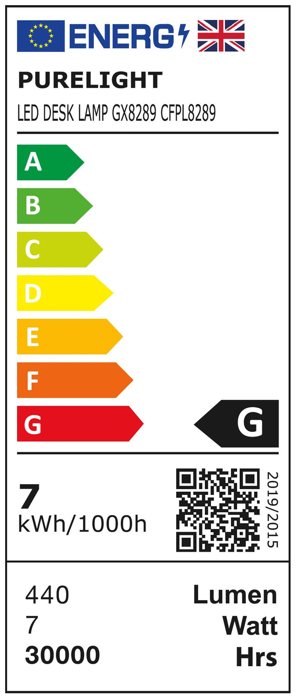 Purelite Table Lamp | LED for Sewing, Crafts & Reading | CFPL8289