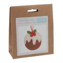 Trimits Felt Decoration Kit Ð Christmas Pudding, 10x12cm, Includes Felt Shapes, Thread, Stuffing, Needle, and Ribbon