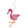 Kit de décoration en feutrine Trimits – Flamant rose, 2 x 6 x 13 cm, comprend de la feutrine prédécoupée, du rembourrage, des perles, du fil et des instructions.