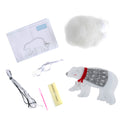 Trimits Felt Decoration Kit Ð Christmas Polar Bear, 10x12cm, Includes Felt Shapes, Thread, Stuffing, Needle, and Ribbon