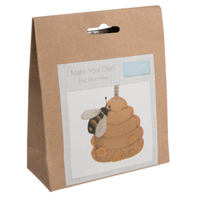 Trimits Felt Decoration Kit Bee Hive, 2x6x13cm, Includes Pre-Cut Felt, Stuffing, Beads, Thread, and Instructions