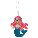 Trimits Felt Decoration Kit Ð Mermaid, 2x6x13cm, Includes Pre-Cut Felt, Stuffing, Beads, Thread, and Instructions-1