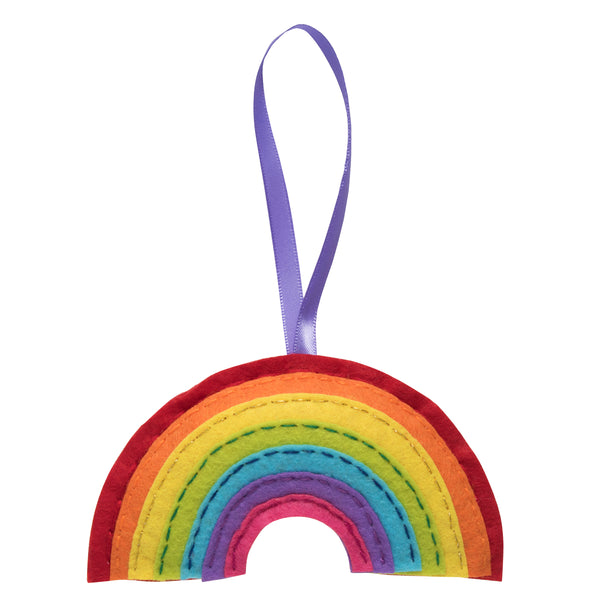 Trimits Felt Decoration Kit Ð Rainbow, 2x6x13cm, Includes Pre-Cut Felt, Stuffing, Beads, Thread, and Instructions