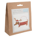 Trimits Felt Decoration Kit Ð Christmas Festival Dachshund, 10x12cm, Includes Felt Shapes, Thread, Stuffing, Needle, and Ribbon