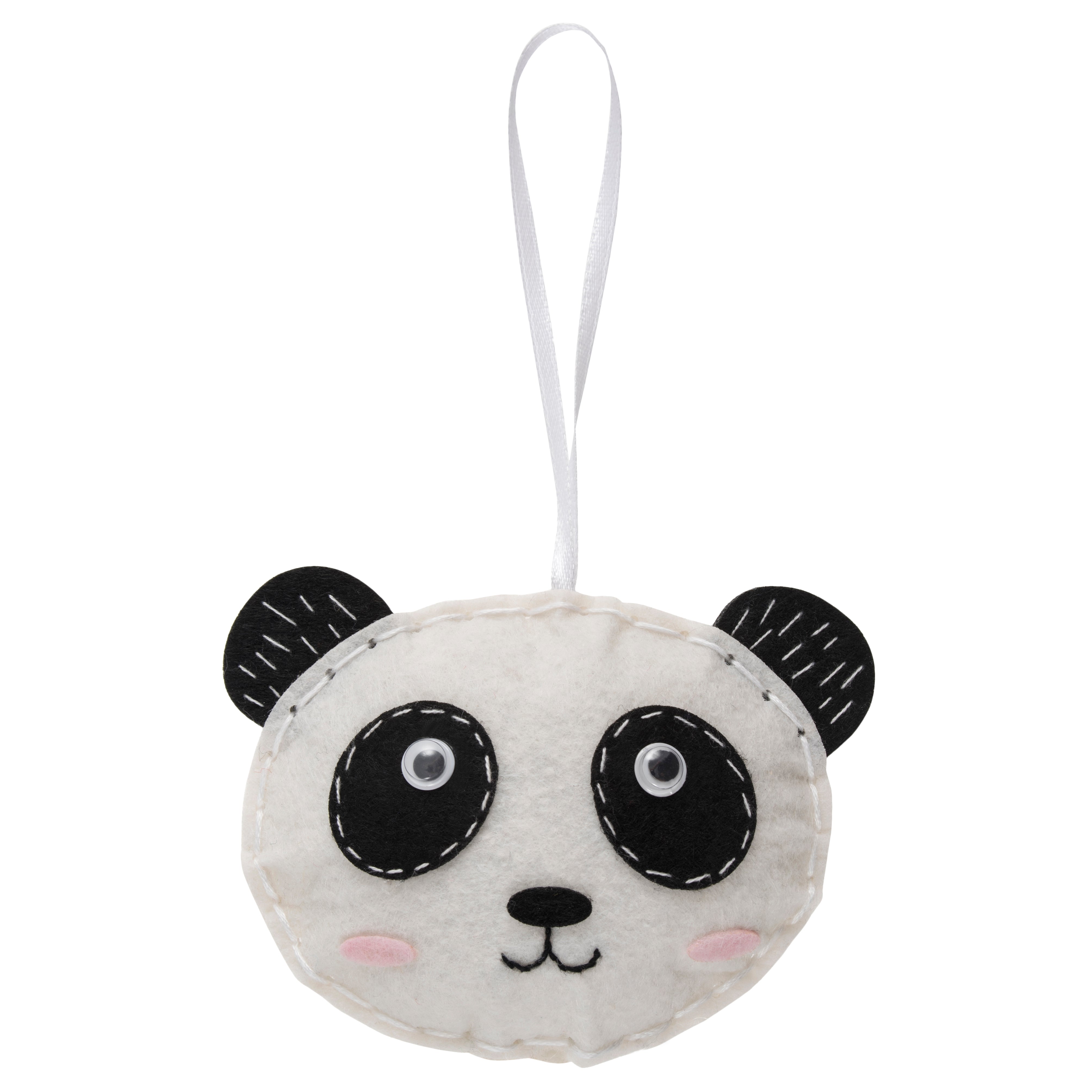 Trimits Felt Decoration Kit Ð Panda, 2x6x13cm, Includes Pre-Cut Felt, Stuffing, Beads, Thread, and Instructions