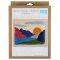 Trimits Punch Needle Kit Ð Floss and Hoop: Landscape, 15.2cm Diameter, Includes Embroidery Floss, Hoop, Fabric, Punch Needle, Instructions in English, French, German