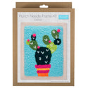 Trimits Punch Needle Kit Ð Floss and Hoop: Cactus, 15.2cm Diameter, Includes Embroidery Floss, Hoop, Fabric, Punch Needle, Instructions in English, French, German