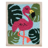 Kit de broderie à l'aiguille Trimits – Fil et tambour : Flamant rose, 15,2 cm de diamètre. Contient : fil à broder, tambour, tissu, aiguille à broder, instructions en anglais, français et allemand.