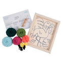 Trimits Punch Needle Kit Ð Floss and Hoop: Flamingo, 15.2cm Diameter, Includes Embroidery Floss, Hoop, Fabric, Punch Needle, Instructions in English, French, German