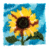 Kit de broderie au crochet Trimits – Tournesol, 30,5 x 30,5 cm, comprenant la toile, le fil, l'outil et les instructions.