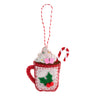 Kit de décoration en feutrine Trimits – Cheval à bascule de Noël, 10 x 12 cm, comprenant des formes en feutrine, du fil, du rembourrage, une aiguille et un ruban.