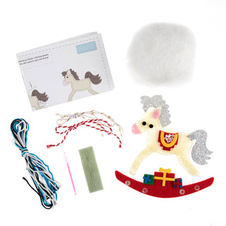 Trimits Felt Decoration Kit Ð Christmas Dove, 10x12cm, Includes Felt Shapes, Thread, Stuffing, Needle, and Ribbon